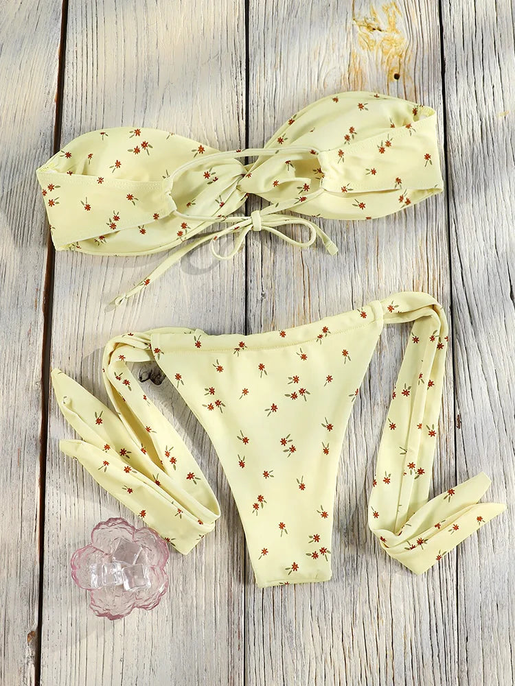 Off-Shoulder Bandeau Bikini Set
