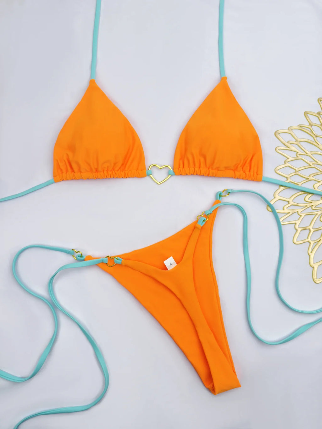 White Lace-Up Bikini Set