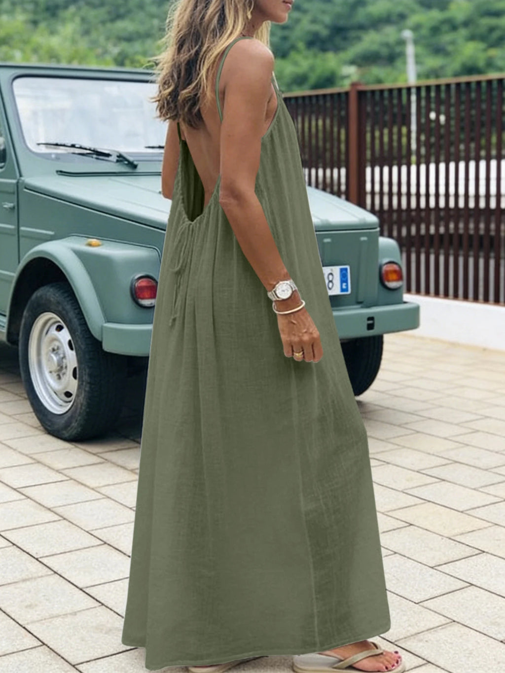 Strapless Boho Maxi Dress