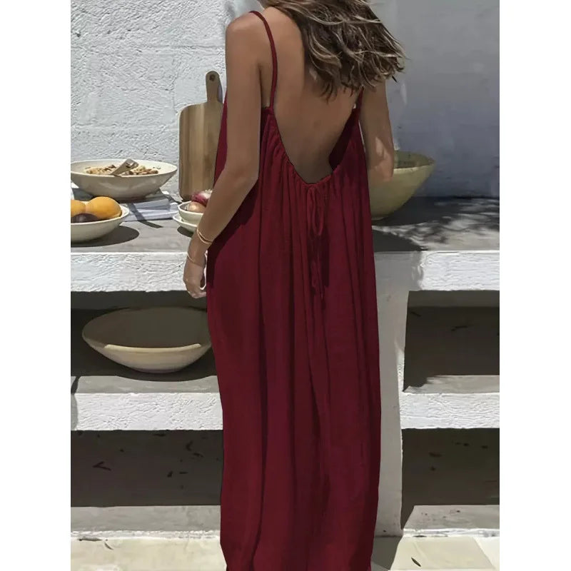 Strapless Boho Maxi Dress