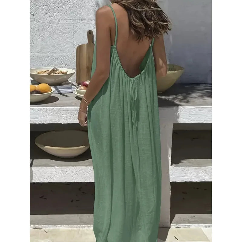 Strapless Boho Maxi Dress
