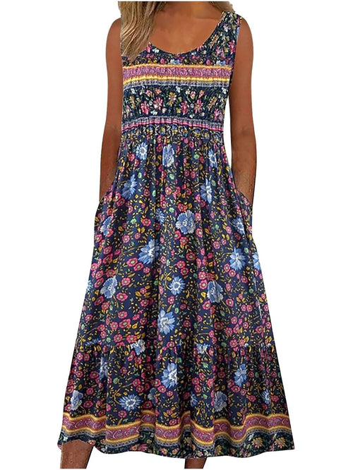 Boho Floral MIDI Sundress