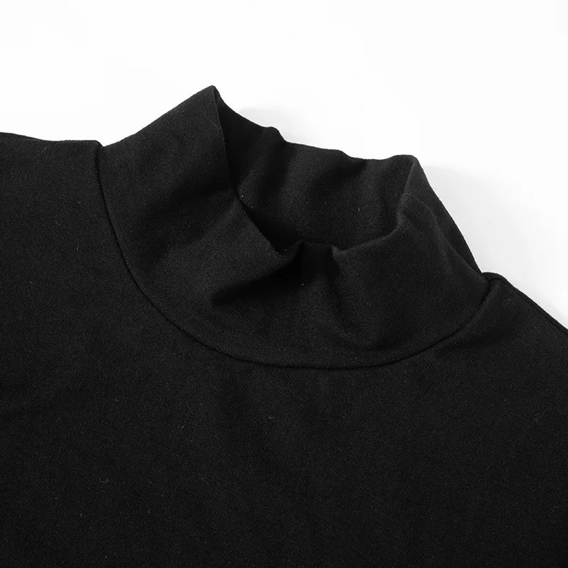 Contrast Short-Sleeve Bodycon Mini Dress