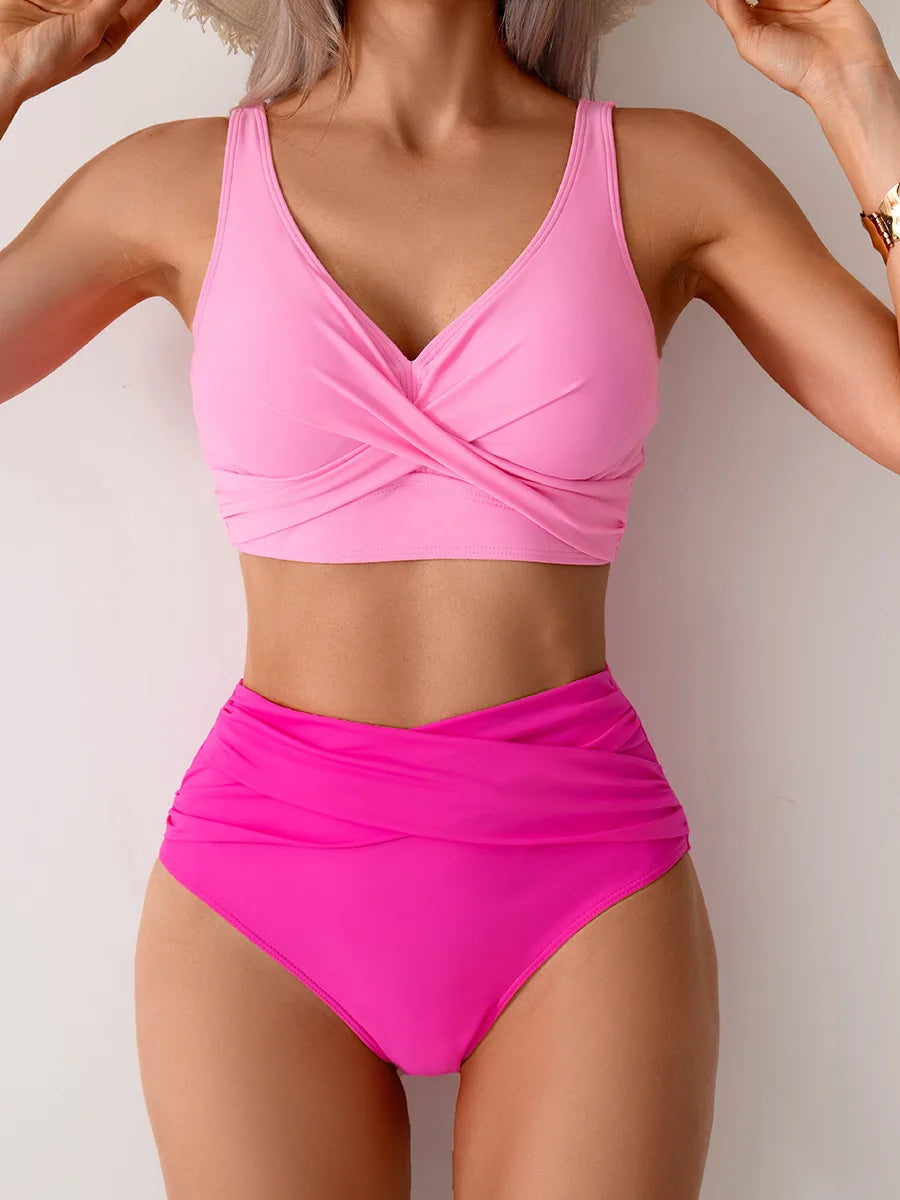 High-Waist Push-Up Bikini Set