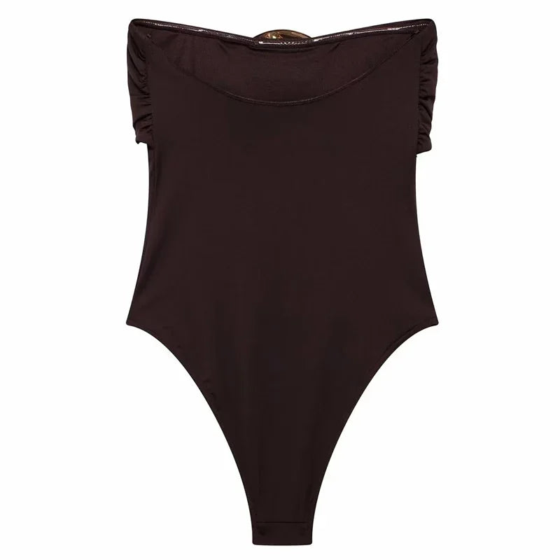 Glitter Bow Corset Bodysuit