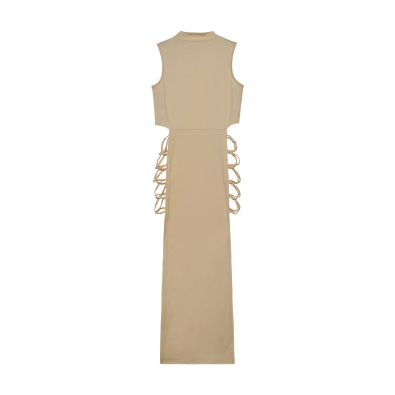 Cut-Out Mock Neck Bodycon Mini Dress