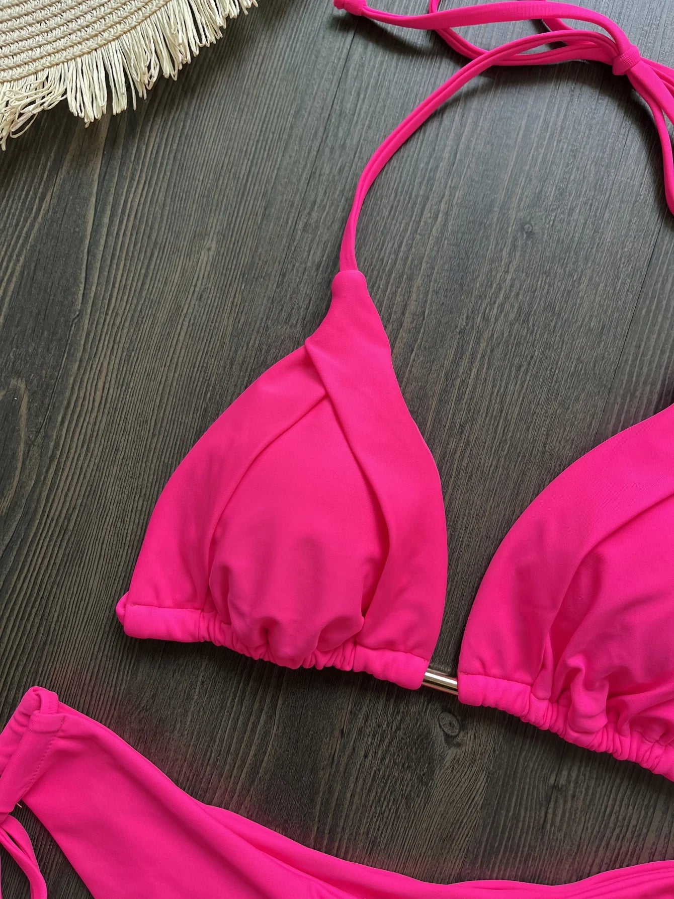 Halter Chain Triangle Bikini Set