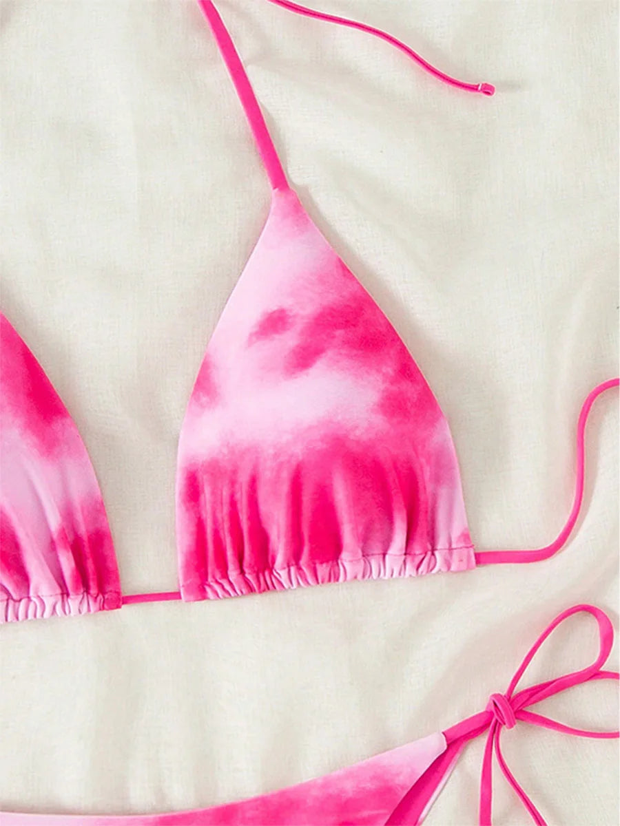 Tie-Dye Micro String Bikini