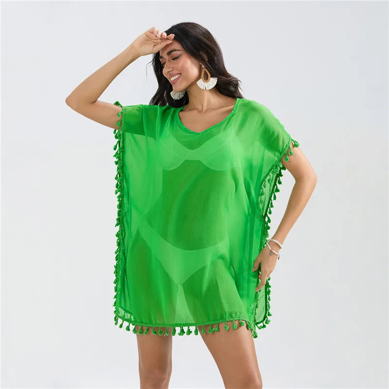 Crochet Lace Beach Cover-Up