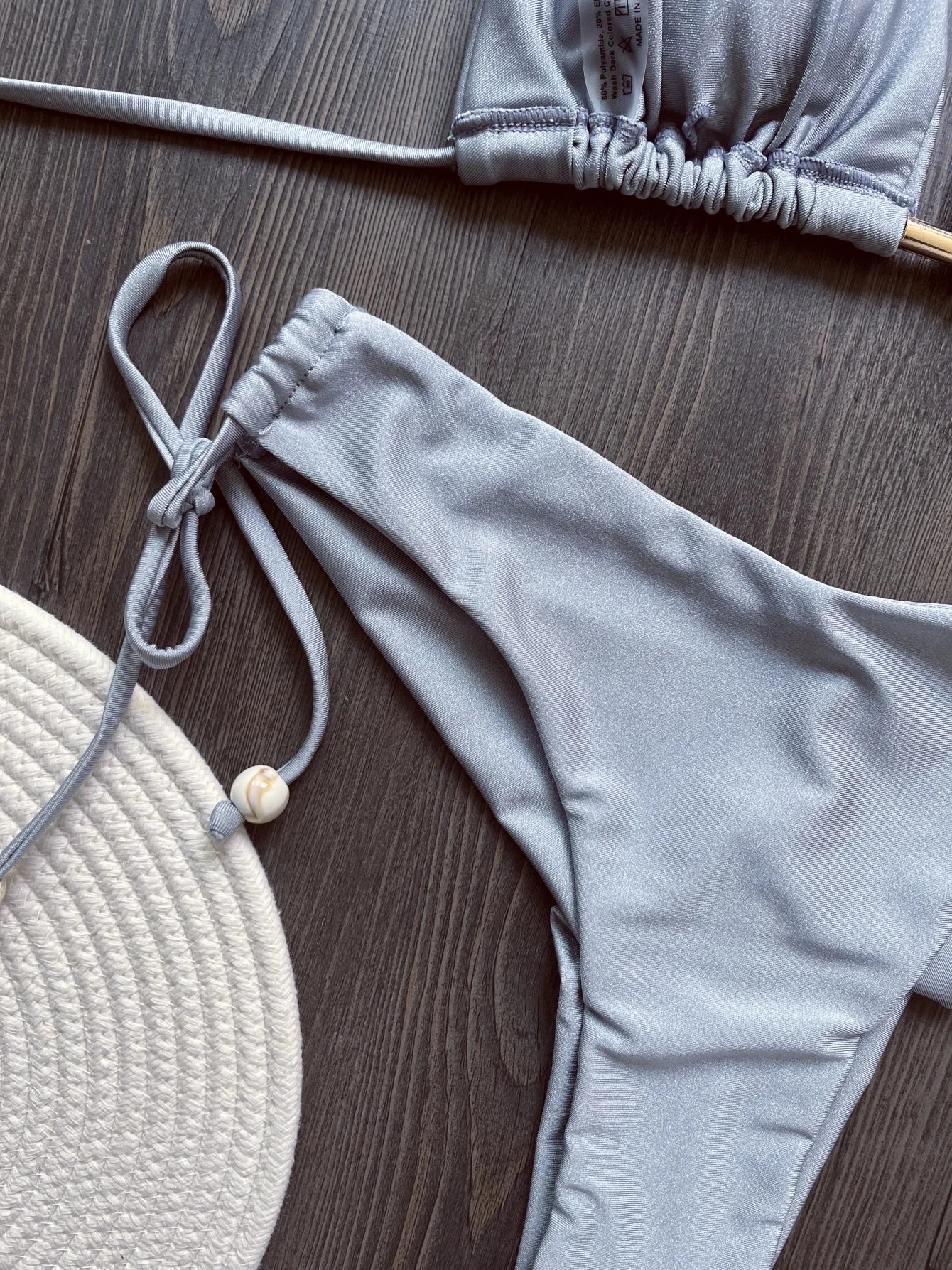 Halter Chain Triangle Bikini Set