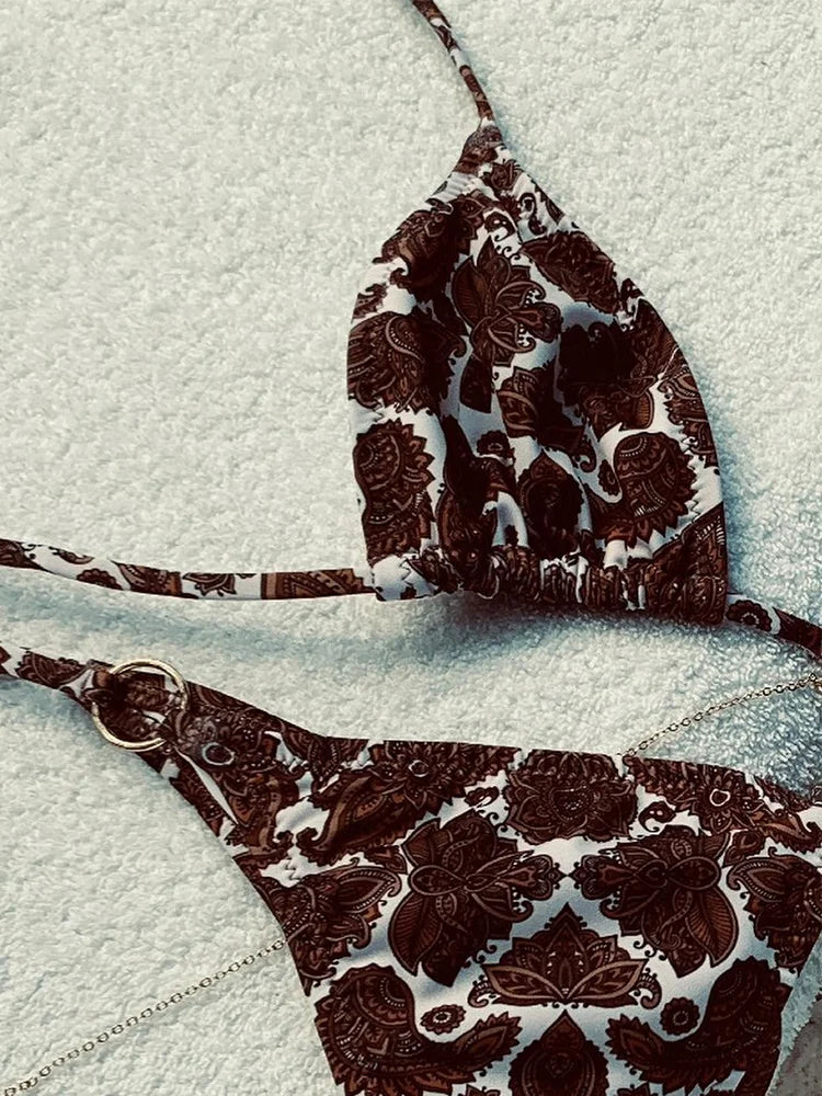 Chain Triangle Micro Bikini