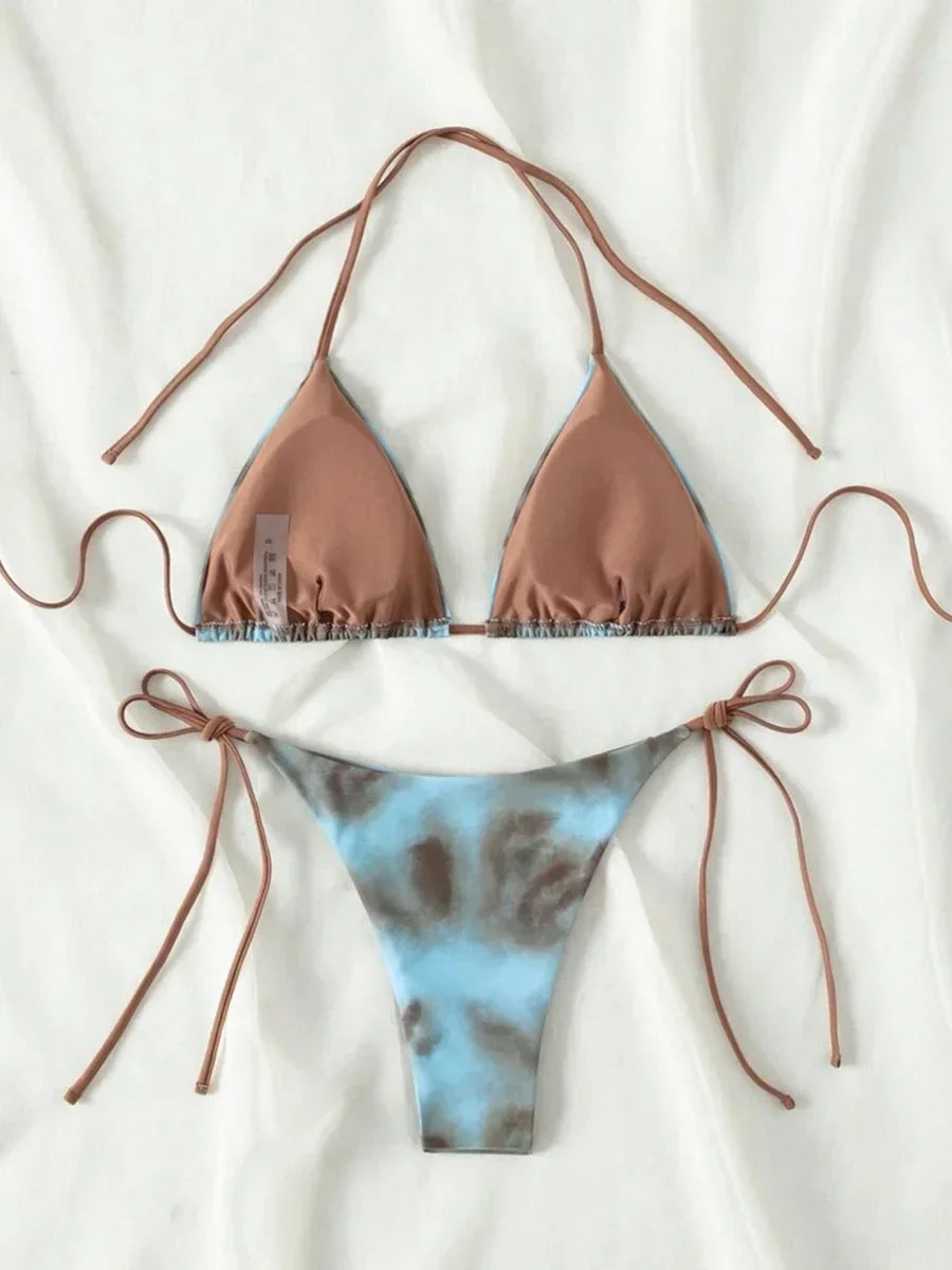 Tie-Dye Micro String Bikini