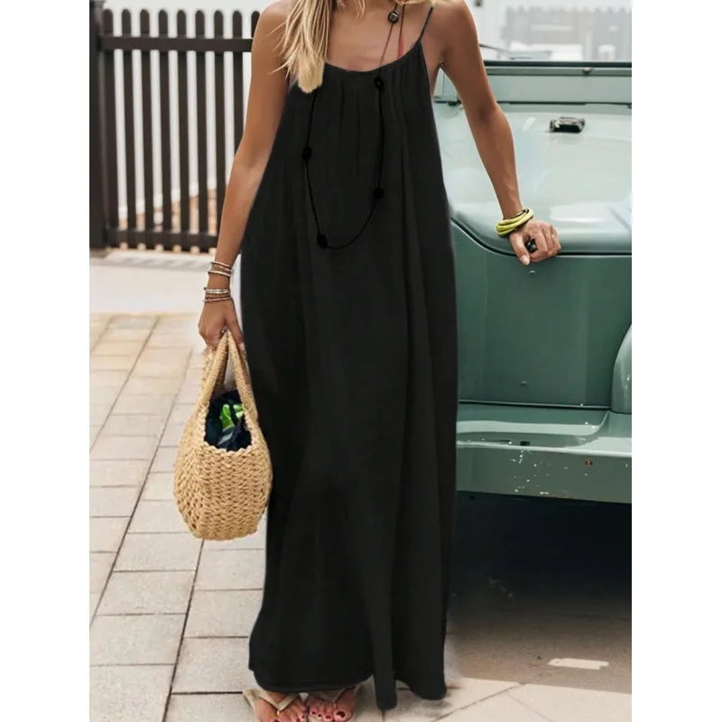 Strapless Boho Maxi Dress