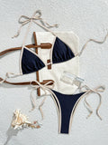 Contrast Color Micro Bikini
