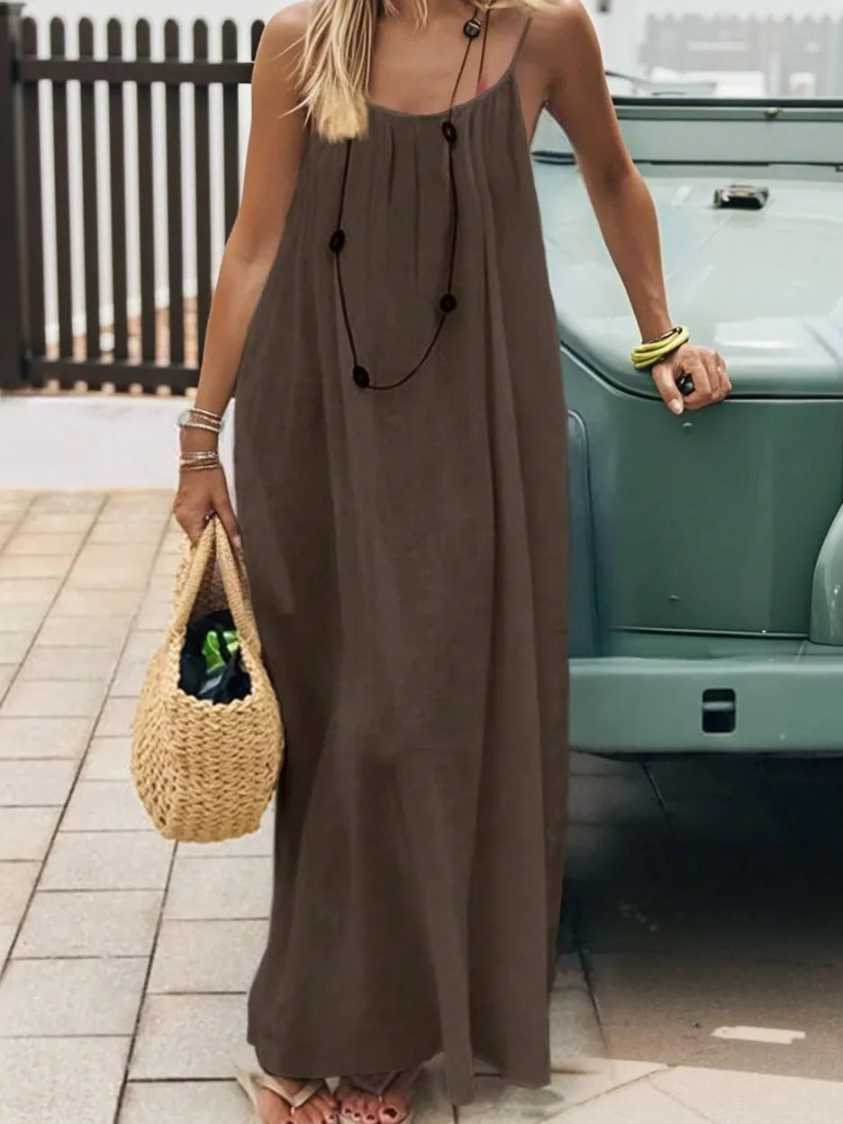 Strapless Boho Maxi Dress