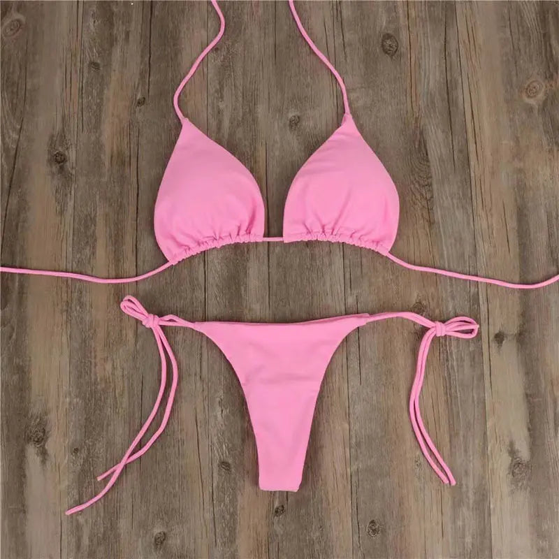 Padded Push-Up Thong Bikini Set