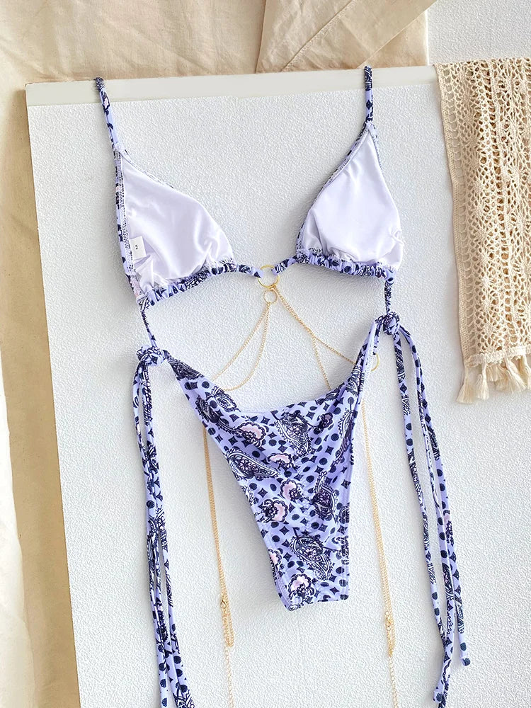 Chain Triangle Micro Bikini