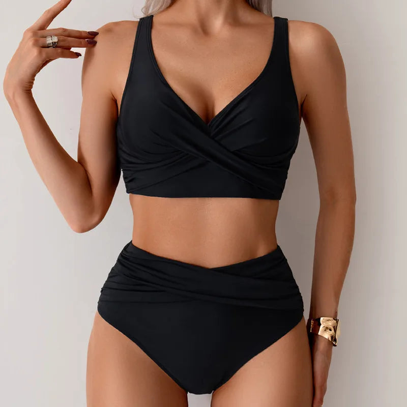 High-Waist Push-Up Bikini Set
