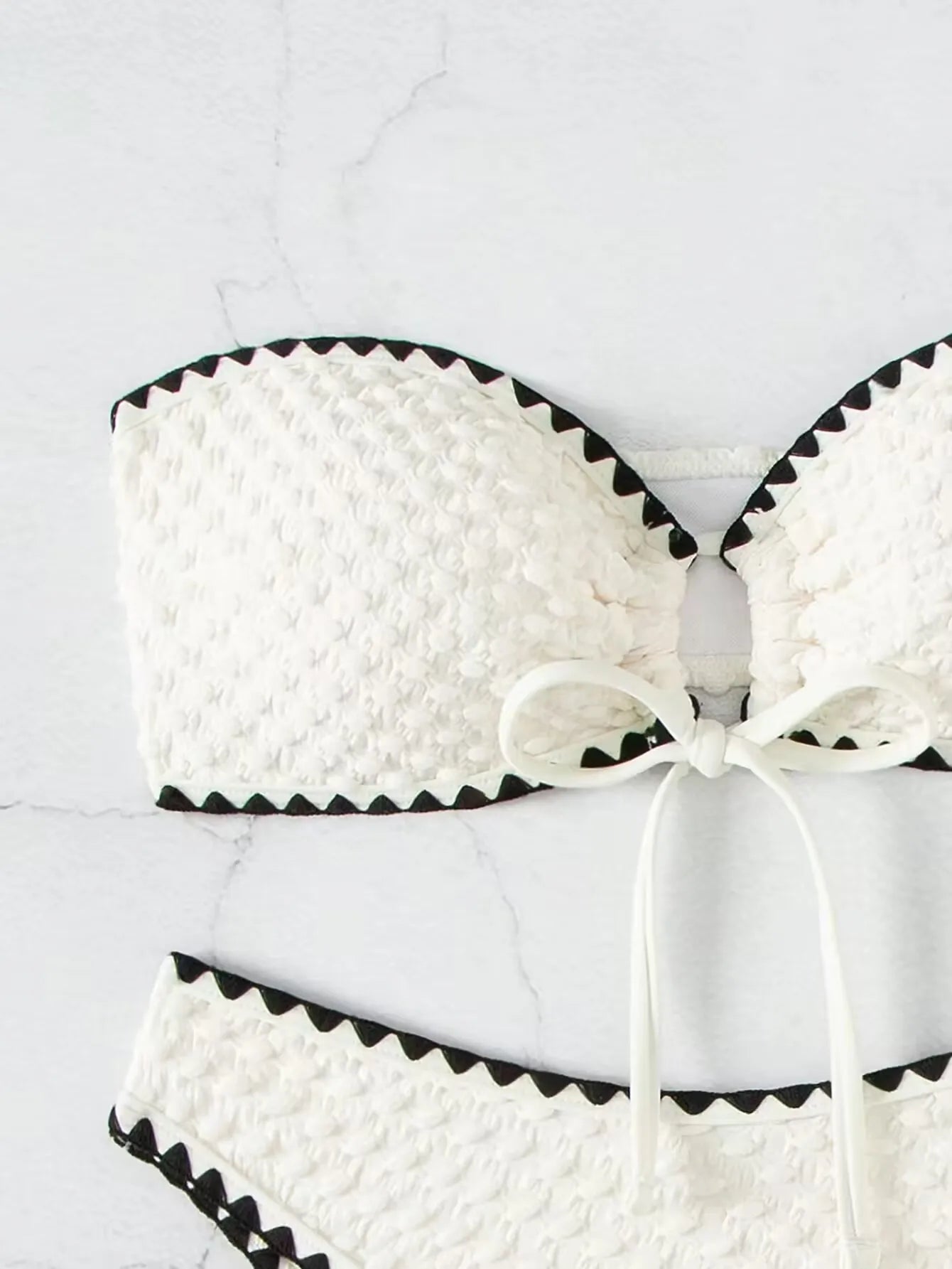 White Strapless Bikini Set