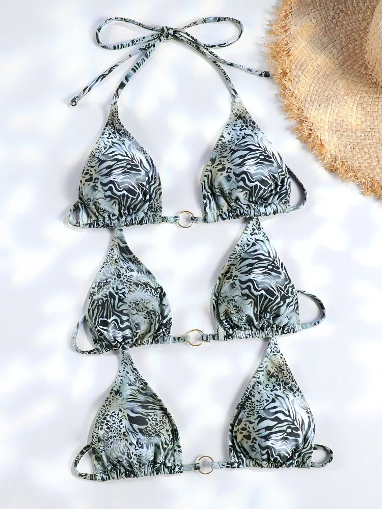 Chain Triangle Micro Bikini