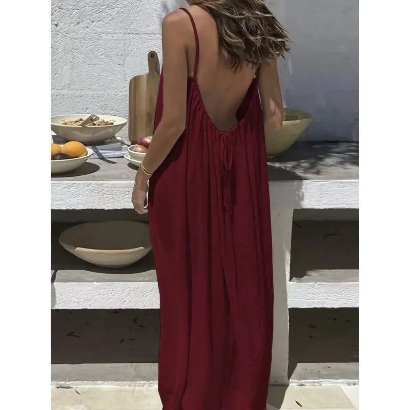 Strapless Boho Maxi Dress