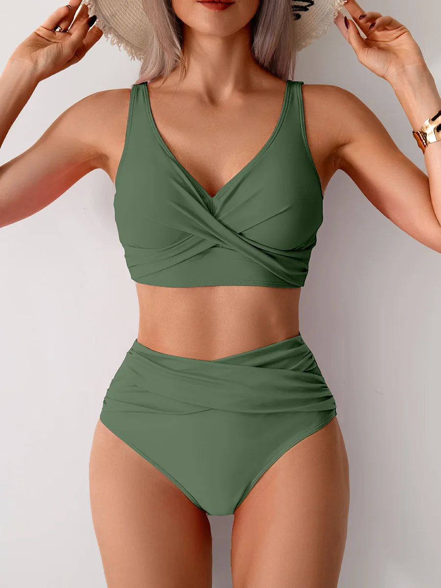 High-Waist Push-Up Bikini Set