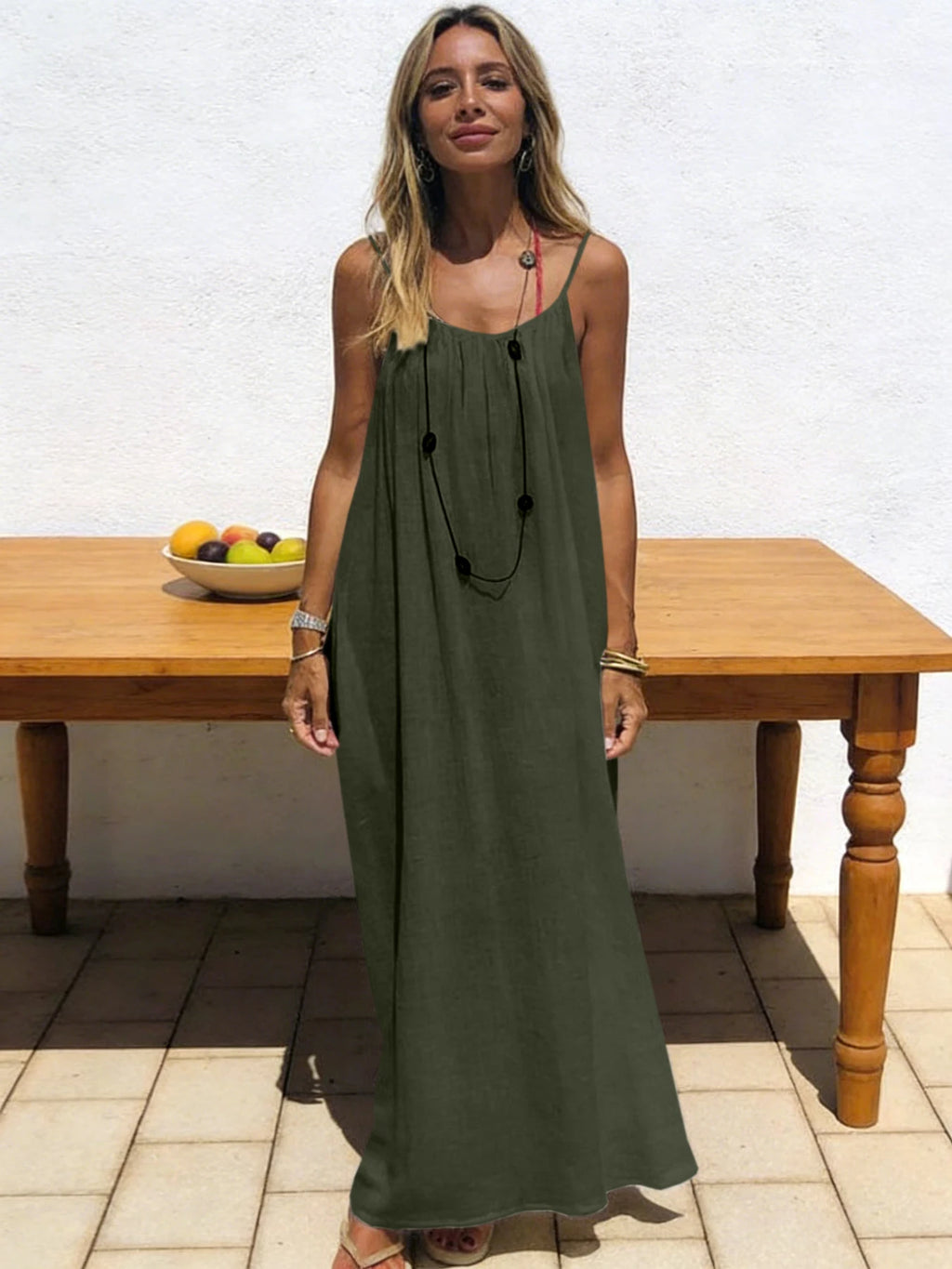 Strapless Boho Maxi Dress