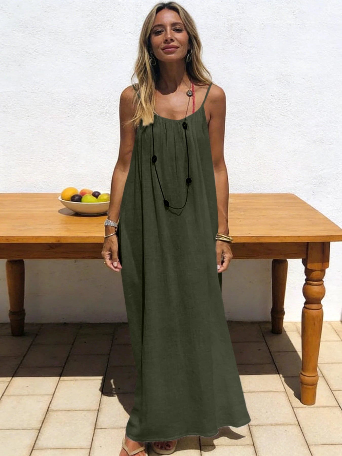 Strapless Boho Maxi Dress