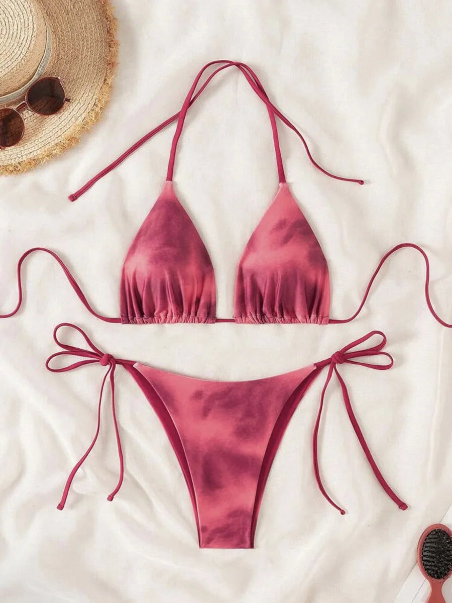 Tie-Dye Micro String Bikini