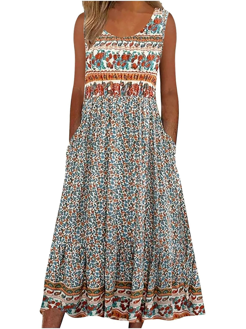 Boho Floral MIDI Sundress