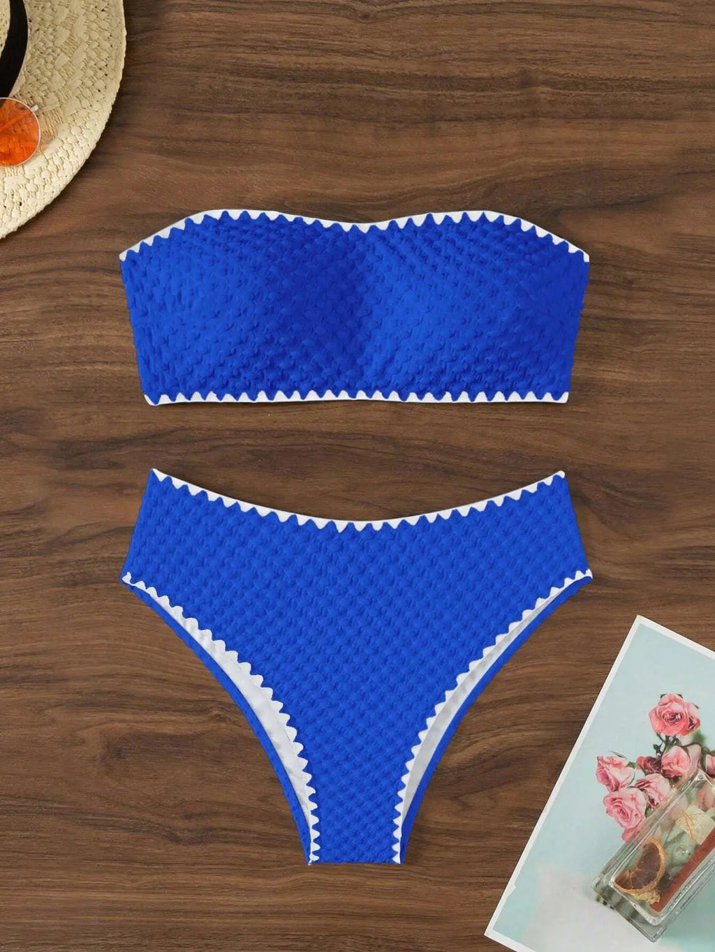 White Strapless Bikini Set
