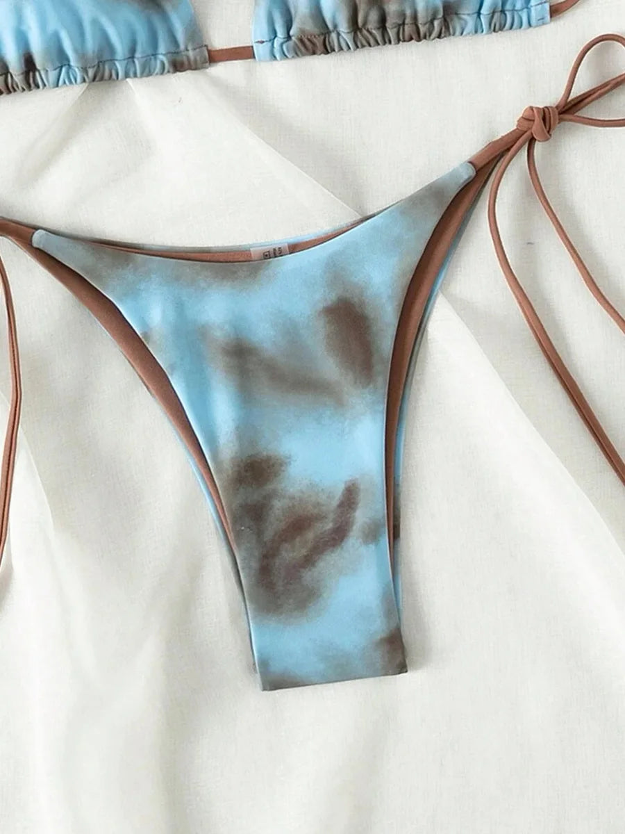 Tie-Dye Micro String Bikini