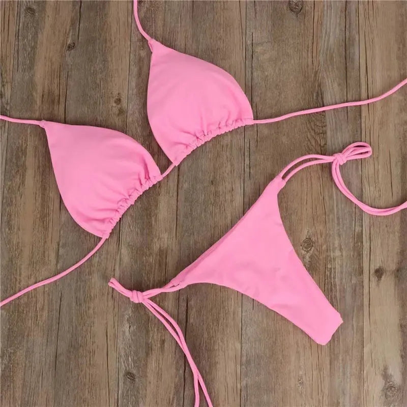 Padded Push-Up Thong Bikini Set