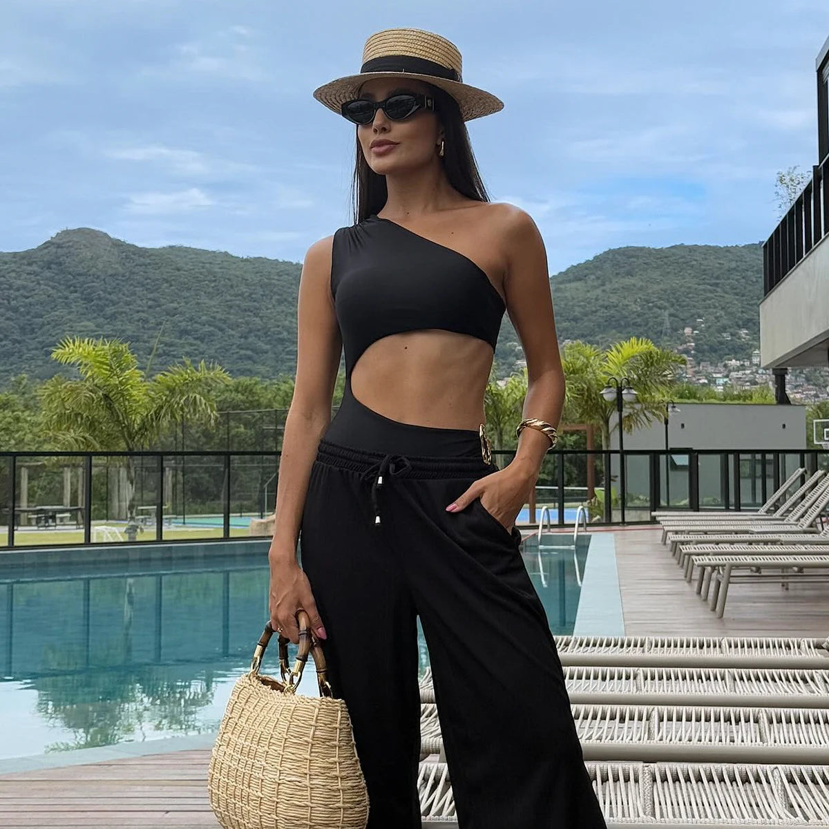 One-Shoulder Monokini Swimsuit