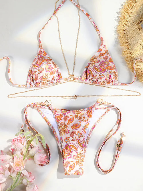 Chain Triangle Micro Bikini