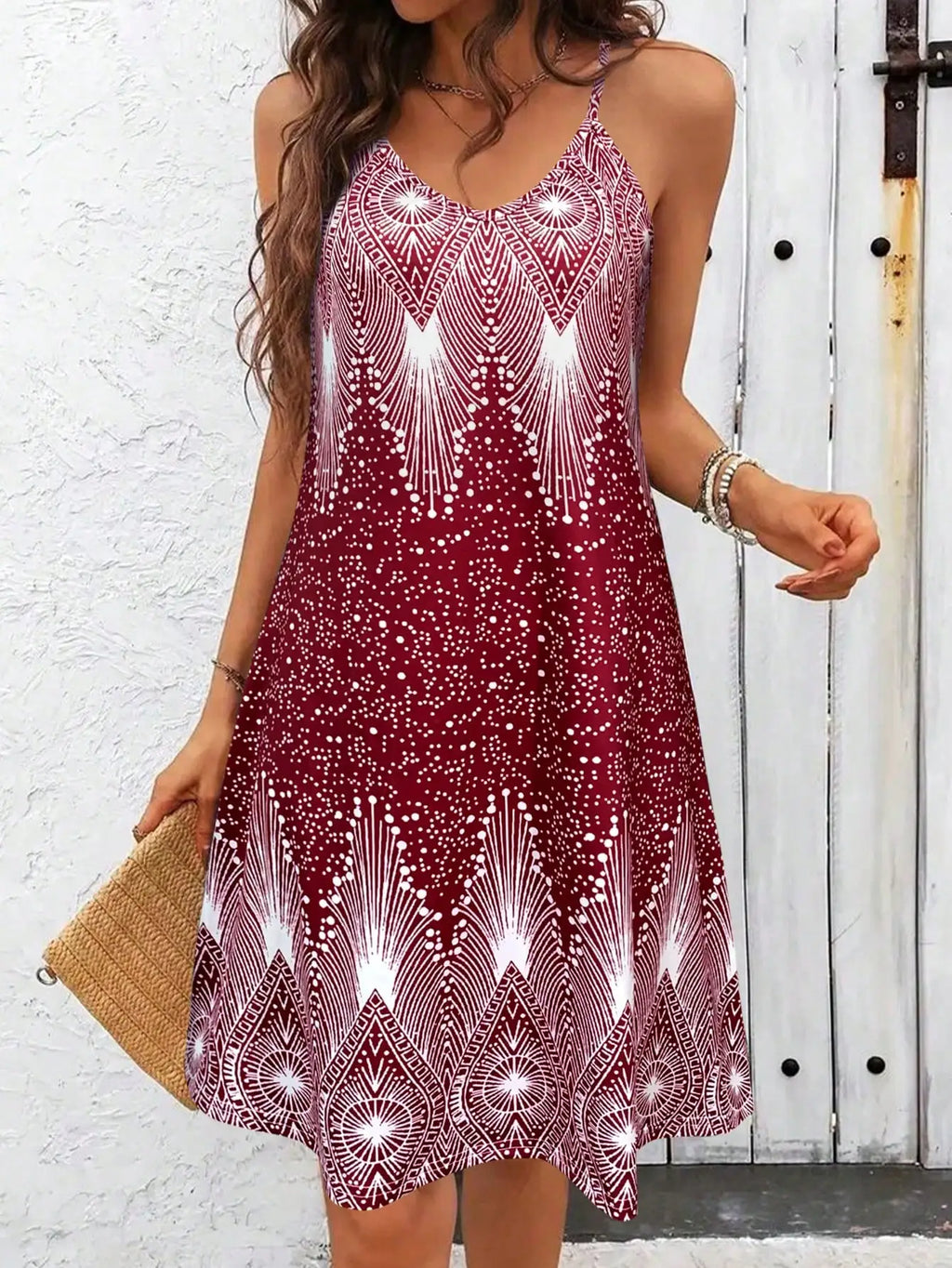 Floral V-Neck Strappy Sundress