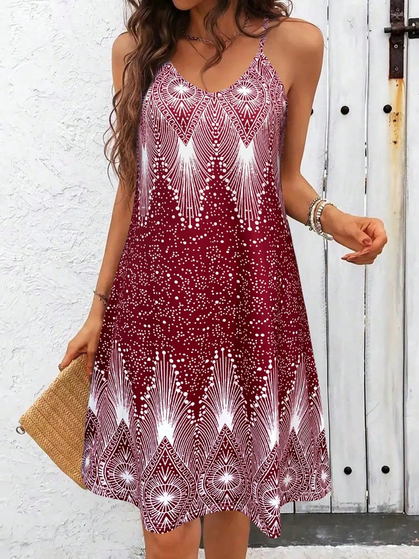 Floral V-Neck Strappy Sundress