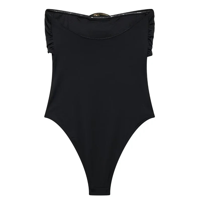 Glitter Bow Corset Bodysuit