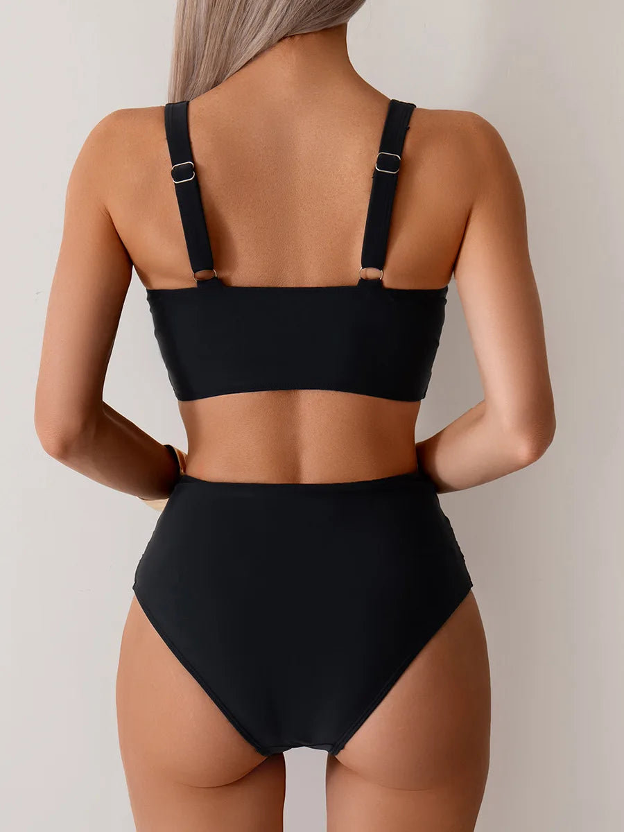 High-Waist Push-Up Bikini Set