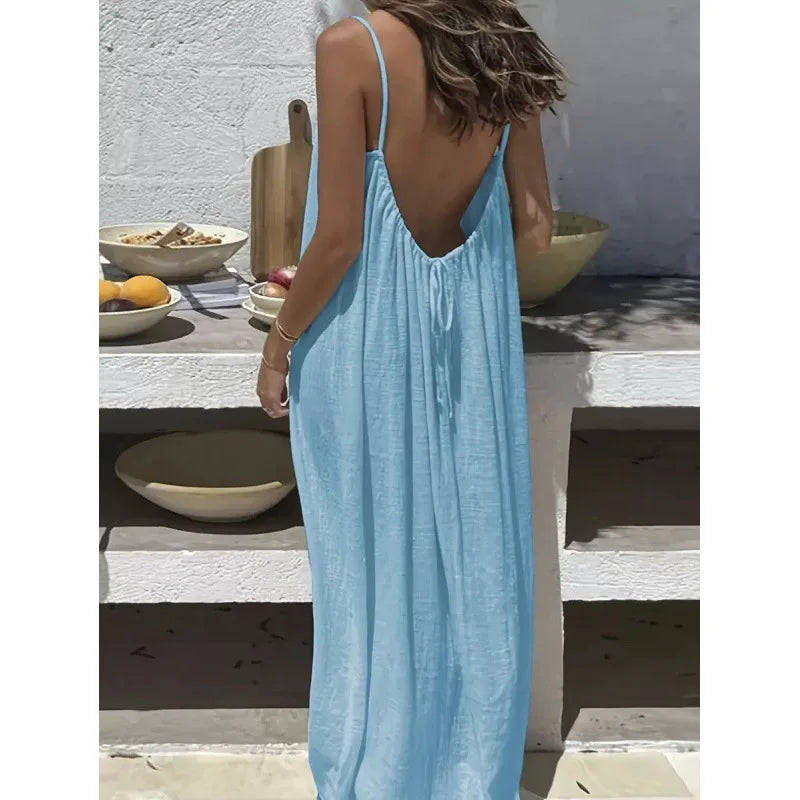 Strapless Boho Maxi Dress