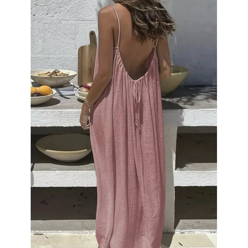Strapless Boho Maxi Dress