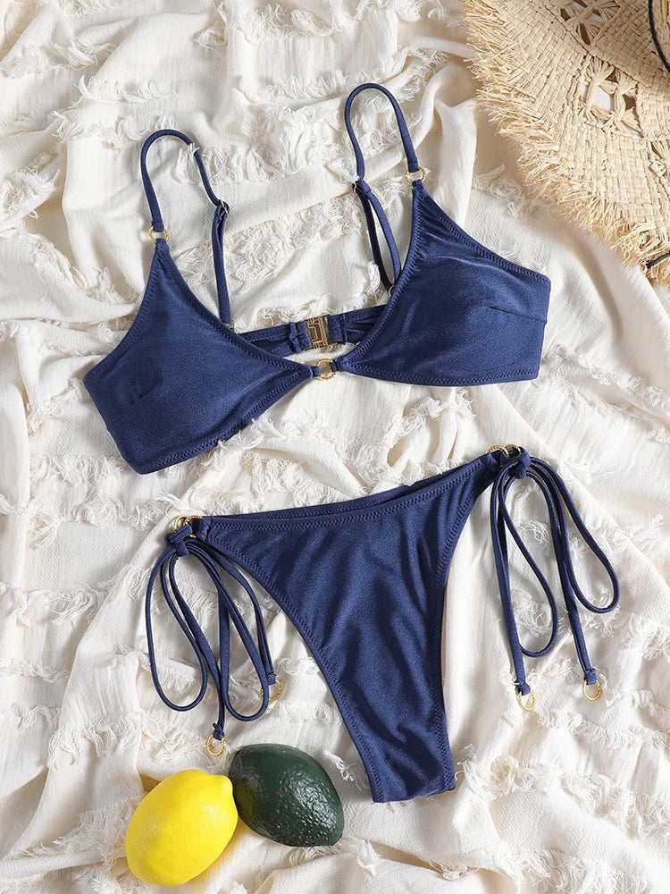 Off-Shoulder Bandeau Bikini Set