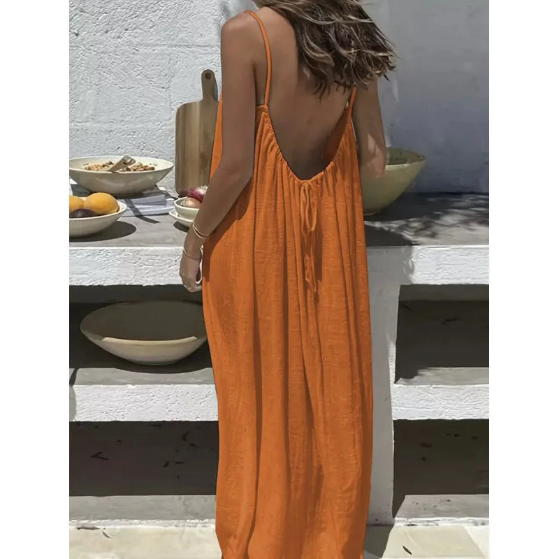Strapless Boho Maxi Dress