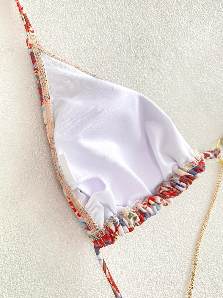 Chain Triangle Micro Bikini
