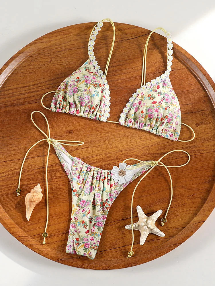 ZRTAK Floral Triangle Bikini