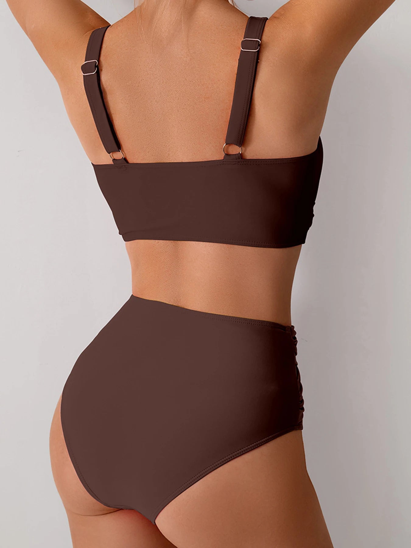 Crossover High-Waist Bikini Set