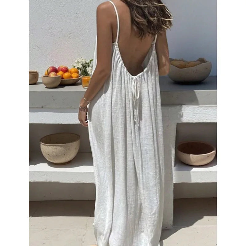 Strapless Boho Maxi Dress