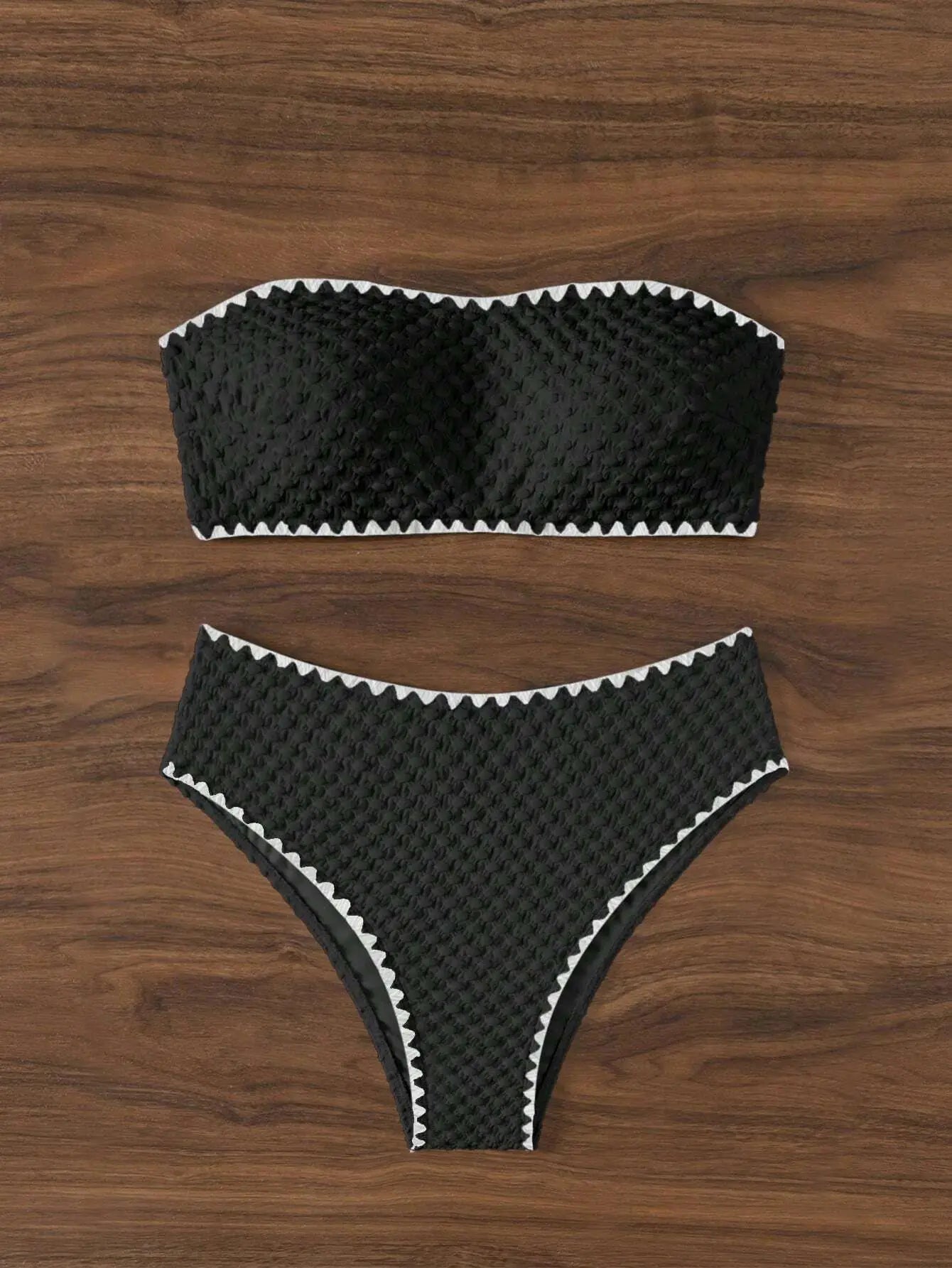 White Strapless Bikini Set