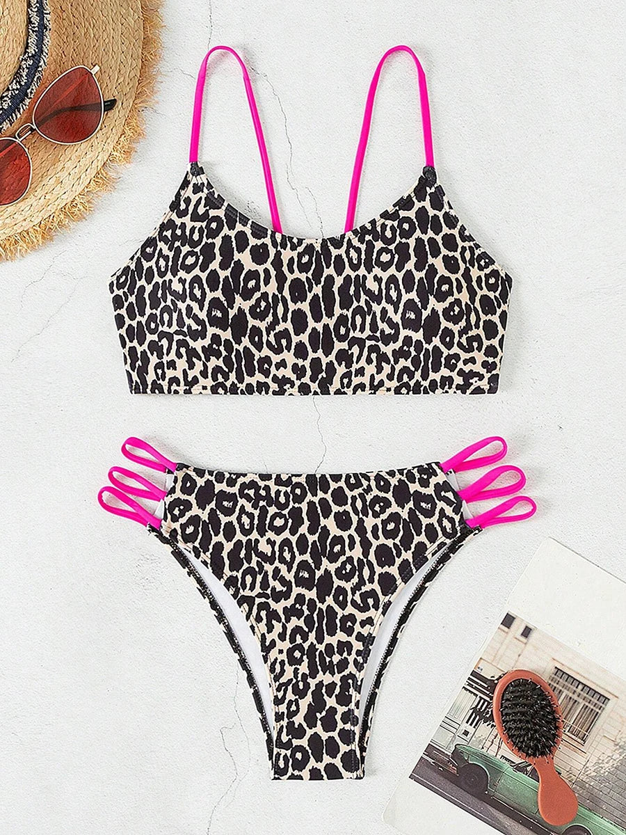 Leopard High-Waist Micro Bikini