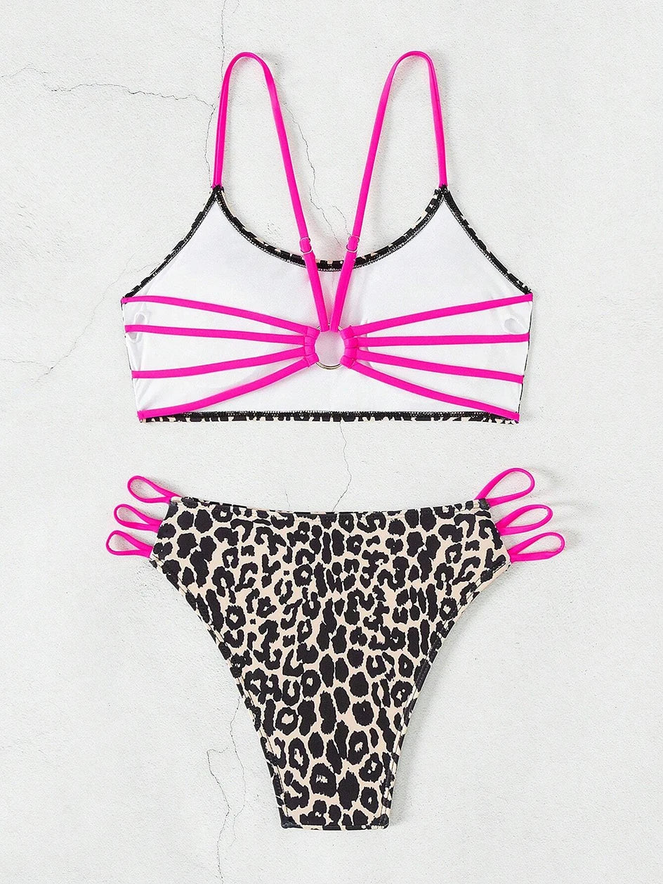Leopard High-Waist Micro Bikini